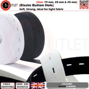 Elastic button hole